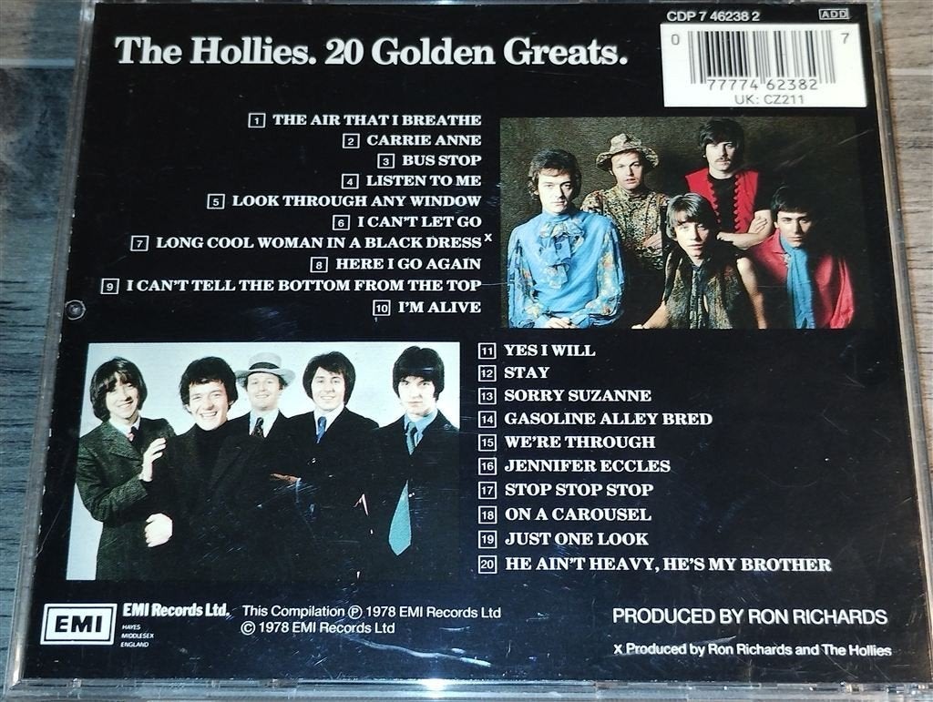 The Hollies - 20 Golden Greats, Ophalen of Verzenden, Zo goed als nieuw, Poprock