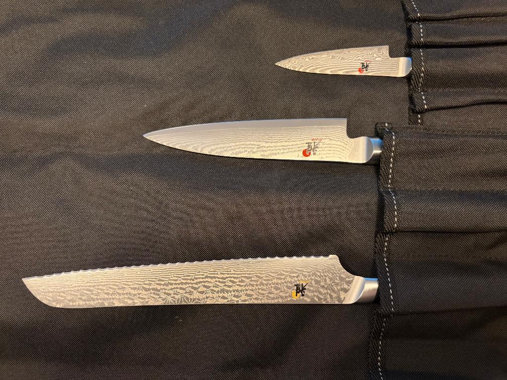 Miyabi 9cm, Ophalen of Verzenden, Zo goed als nieuw, Rvs of Chroom, Bestekset