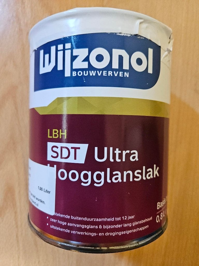 Wijzenol LBH SDT Ultra Hoogglanslak 9325, Doe-het-zelf en Verbouw, Verf, Beits en Lak, Ophalen of Verzenden, Nieuw, Overige kleuren