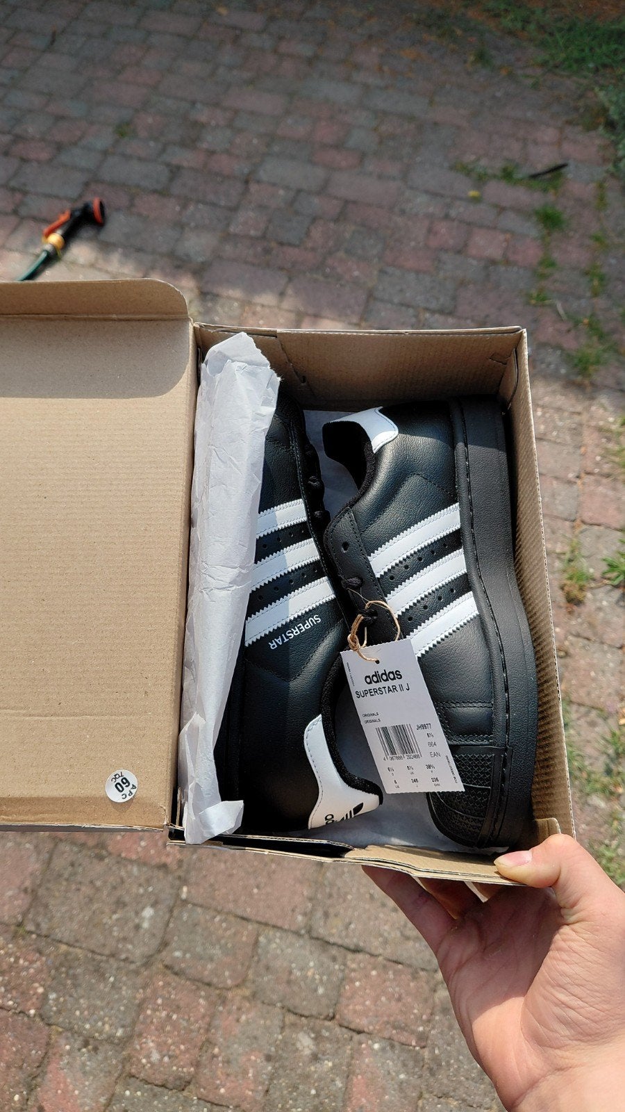Adidas Superstar II J Zwart/Wit – Nieuw met Doos – Maat 38⅔, Adidas, Jongen of Meisje, Schoenen, Nieuw