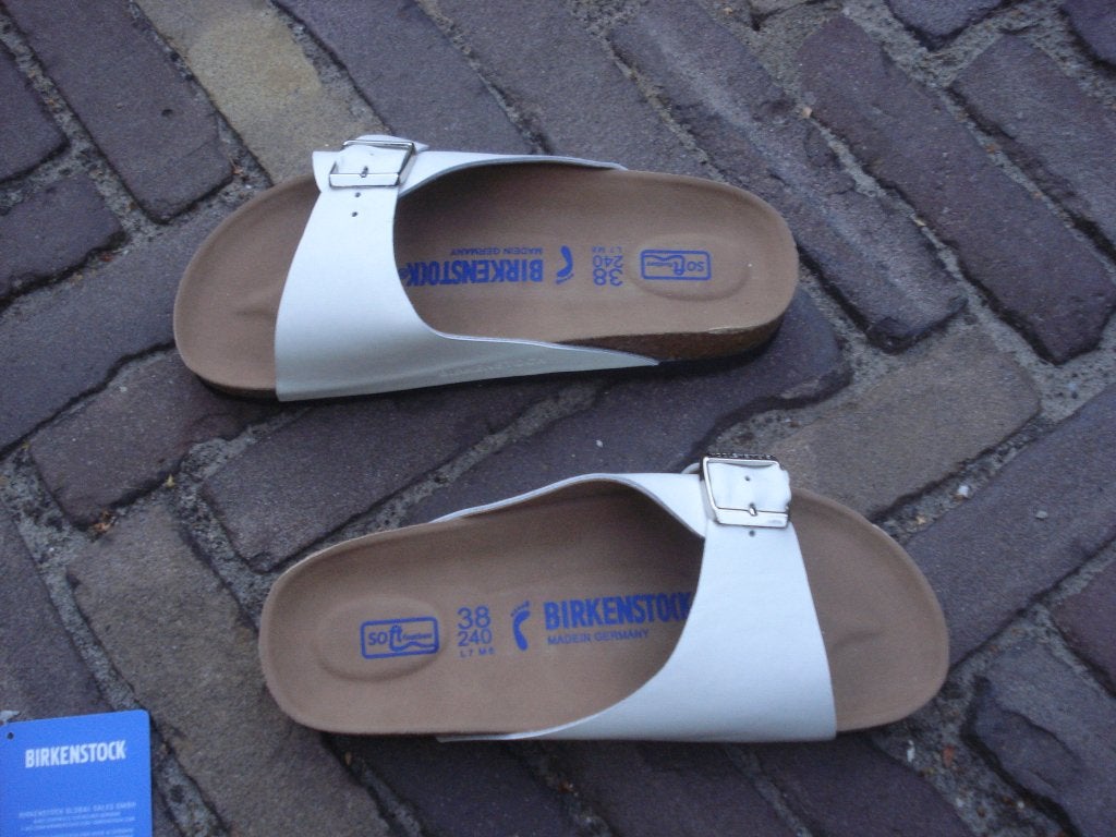 BIRKENSTOCK MADRID 38 WIT NIEUW NU GRATIS VERZENDING POST, Slippers, Verzenden, Wit, Nieuw