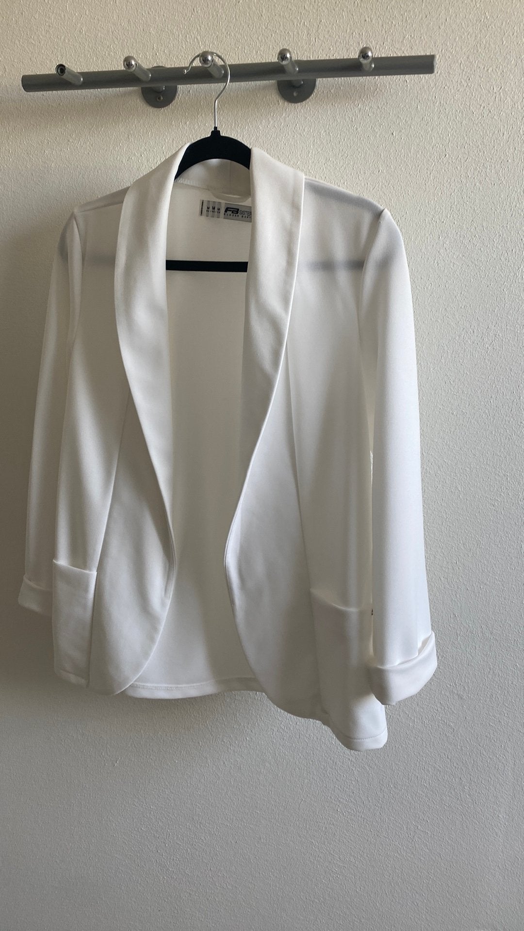 Witte blazer, Ophalen, Zo goed als nieuw, Maat 38/40 (M), Wit