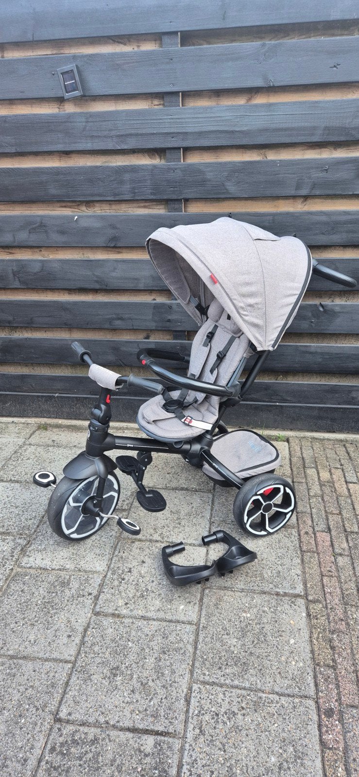 Qplay Driewieler Fiets / Buggy met Duwstang en Zonnekap, Ophalen, Nieuw, Duwvoertuig
