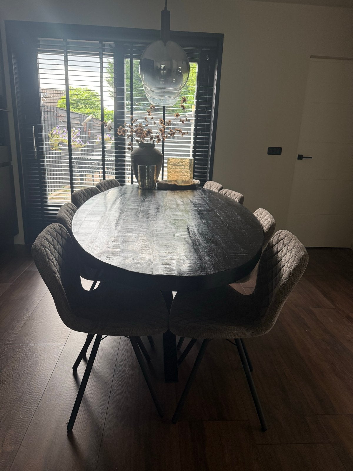 8 eetkamerstoelen - Zo goed als nieuw!, Huis en Inrichting, Ophalen, Zo goed als nieuw, Vijf, Zes of meer stoelen, Stof