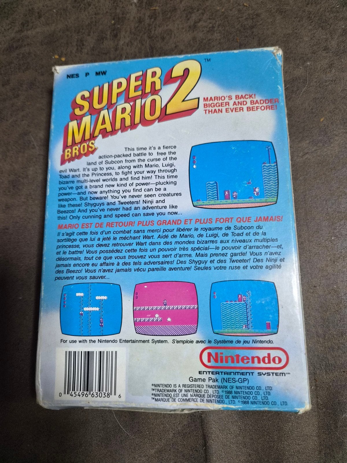 Super Mario Bros. 2 NES - Compleet met doos en handleiding, Spelcomputers en Games, Gebruikt, 1 speler, Ophalen of Verzenden, Vanaf 3 jaar