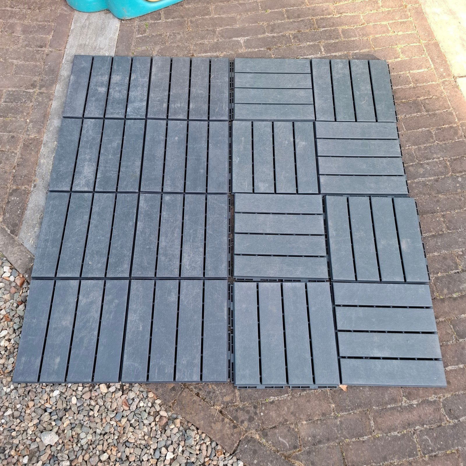 16 vlondertegels terras tegels kunststof, Ophalen of Verzenden, Gebruikt, Kunststof