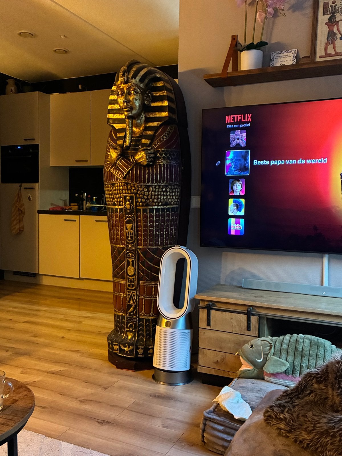 Bijzondere Egyptische sarcofaag drank/boekenkast, Ophalen of Verzenden