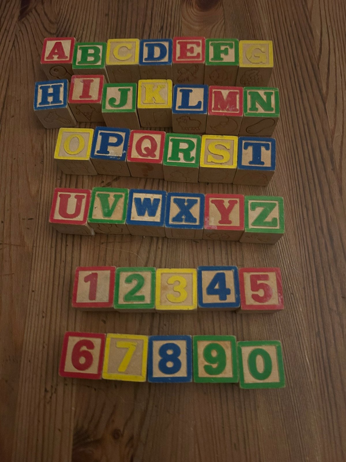 Houten blokken alfabet, Kinderen en Baby's, Speelgoed | Houten speelgoed, Ophalen of Verzenden, Gebruikt