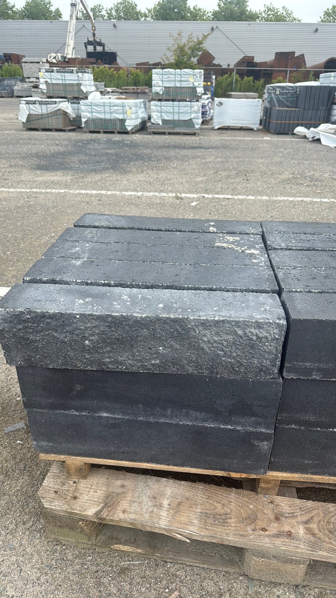 Muurblok Gespleten 60x15x12cm Antracier, Ophalen, Zo goed als nieuw, Minder dan 100 cm