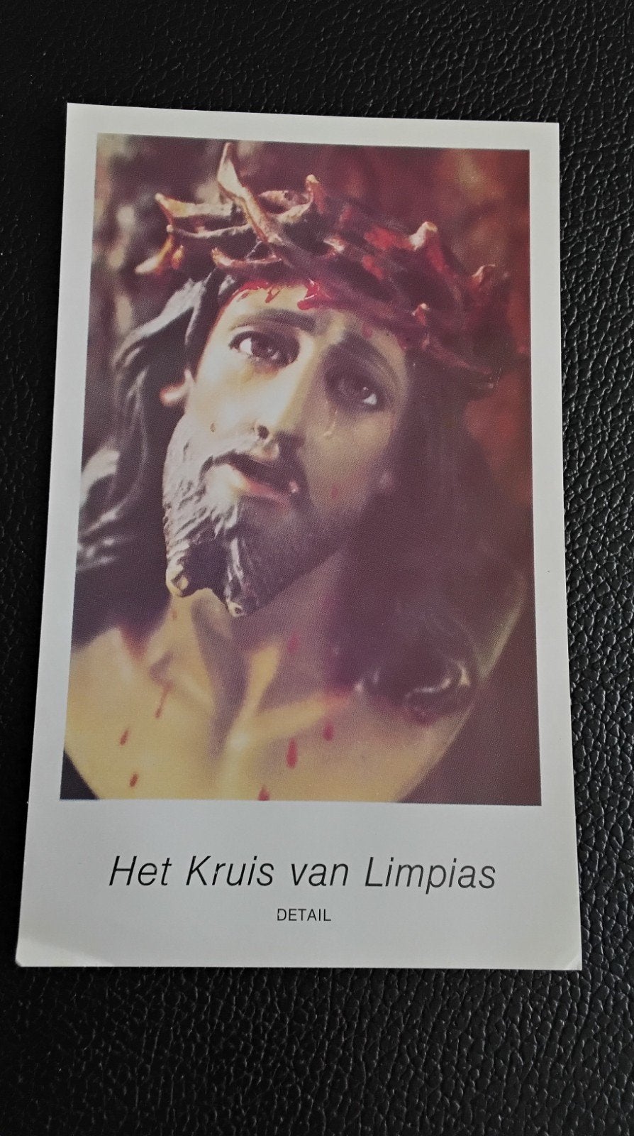 Het Kruis van Limpias - Devotieprentje, Verzamelen, Religie, Ophalen of Verzenden