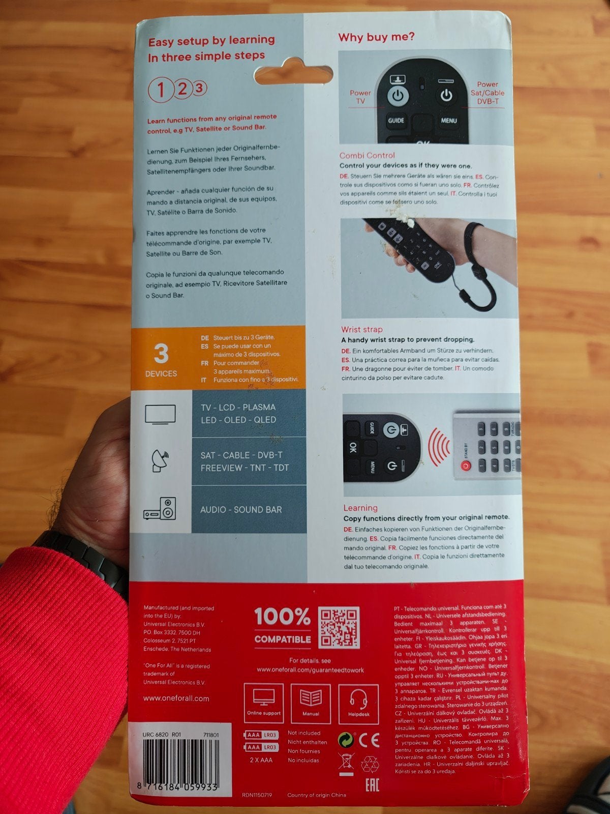 Universele Afstandsbediening - One For All Zapper, Audio, Tv en Foto, Ophalen, Nieuw, Universeel, Mediaspeler