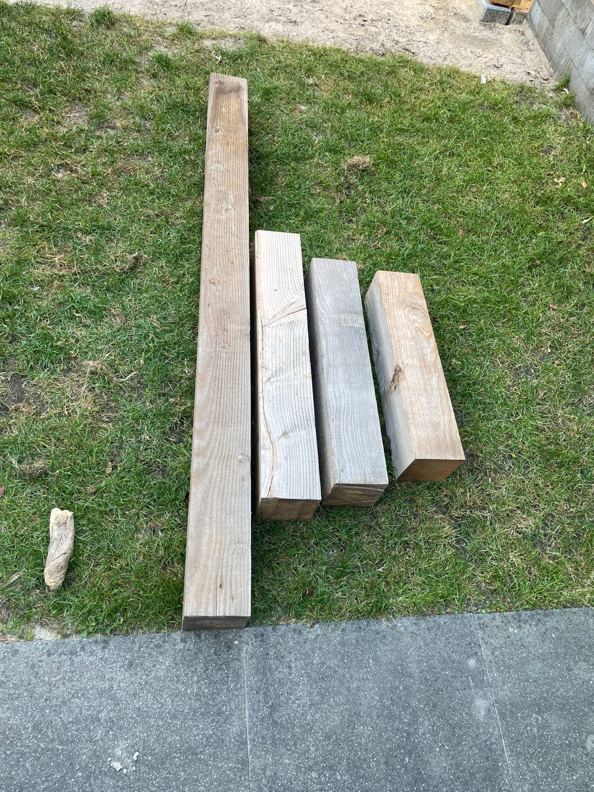 Restpartij Douglas balken 15x15cm (68cm - 2m), Ophalen, Gebruikt, 50 mm of meer, Balk