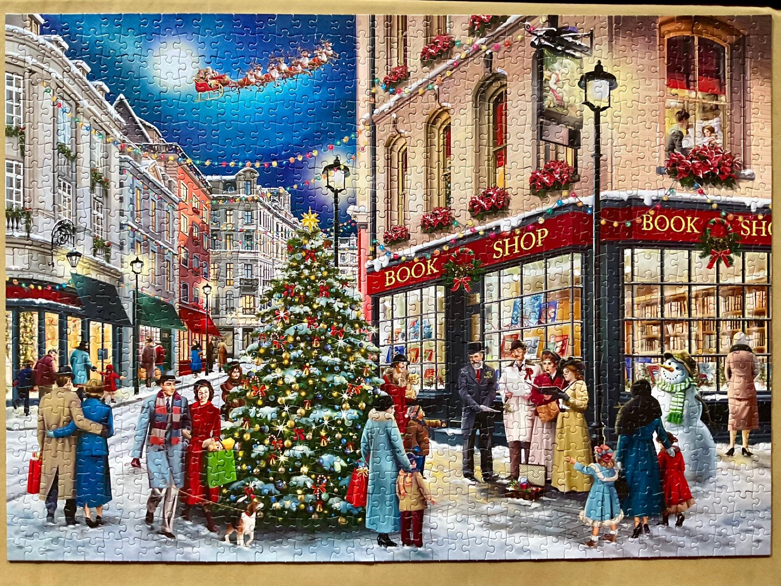 Christmas at the bookshop 1000 stukjes  compleet en netjes, Ophalen of Verzenden, 500 t/m 1500 stukjes, Zo goed als nieuw, Legpuzzel