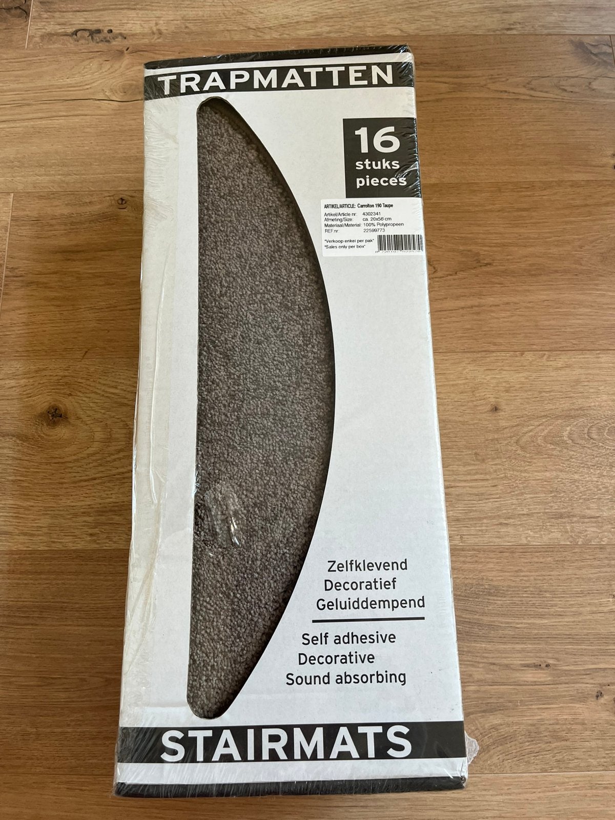 16 trapmatten nieuw kwantum Carrolton Taupe, Huis en Inrichting, Ophalen of Verzenden, Nieuw
