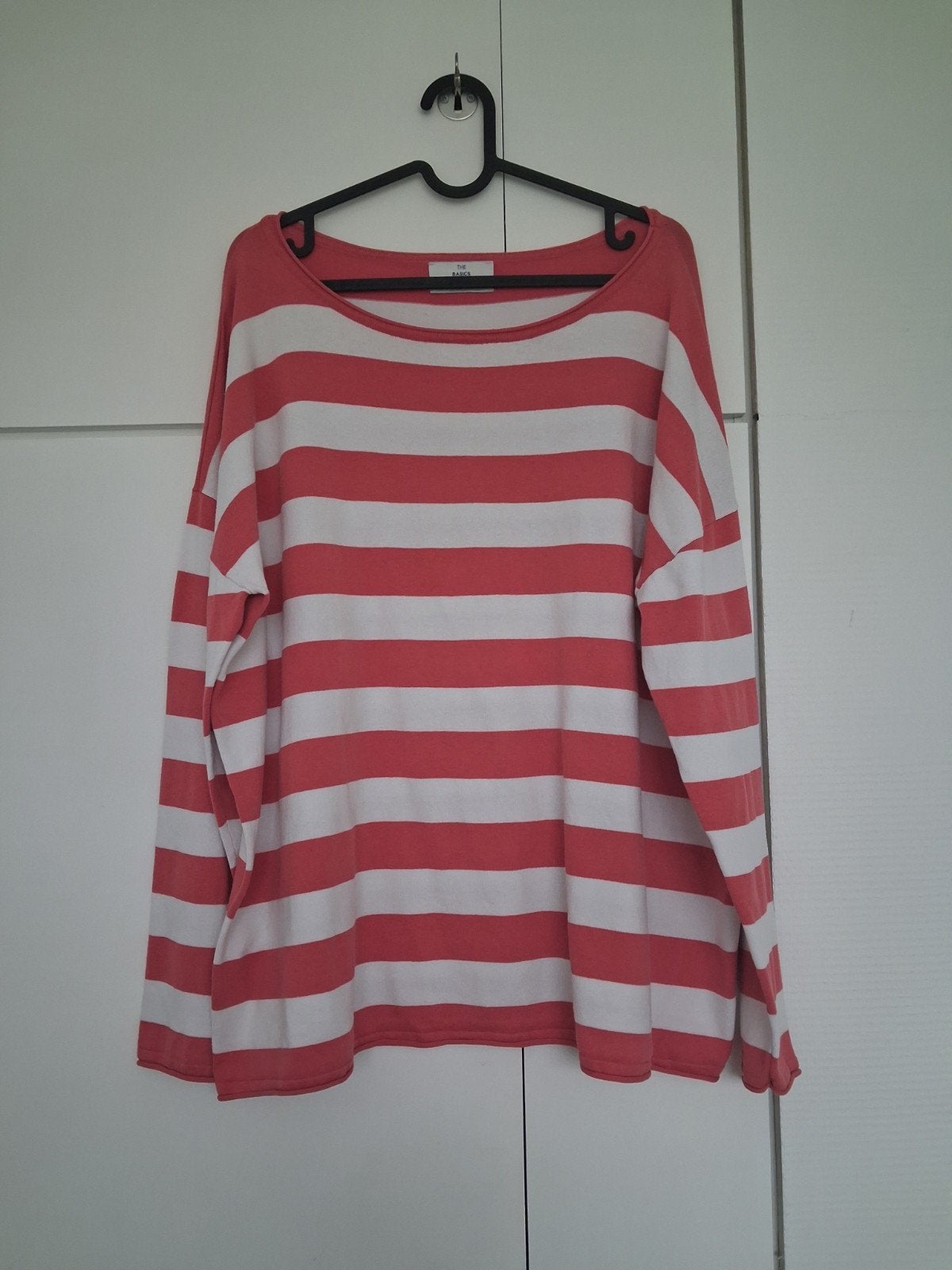 Koraal wit gestreepte trui van The Basics C&A maat L, Kleding | Dames, Maat 38/40 (M), Zwart, Ophalen of Verzenden, Zo goed als nieuw