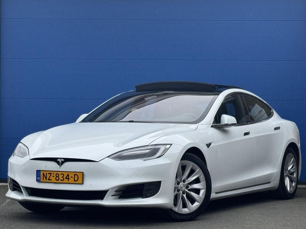 Tesla Model S 60 75 kWh Accu | Panorama | Leder | SOH 86% |, Auto's, Tesla, Bedrijf, Te koop, Model S, 360° camera, ABS, Achteruitrijcamera