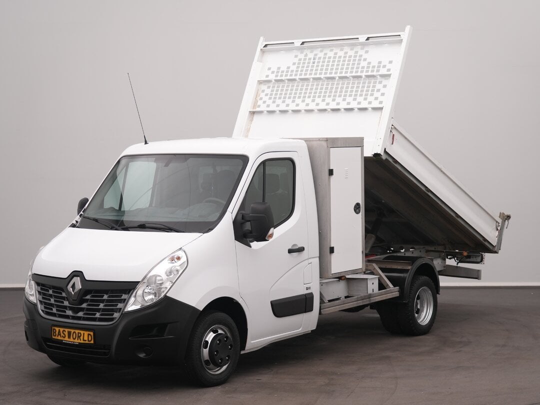 Renault Master 130PK Tipper Kipper met Kist Dubbellucht 3,5t, Gebruikt, Euro 6, 4 cilinders, Renault