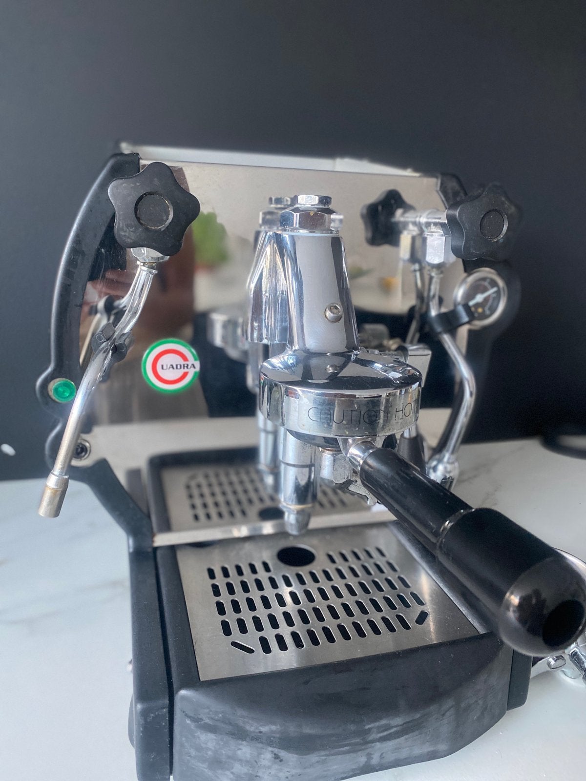 La Nuova Era Cuadra Espresso Machine, Stoompijpje, Gebruikt, Espresso apparaat, 2 tot 4 kopjes