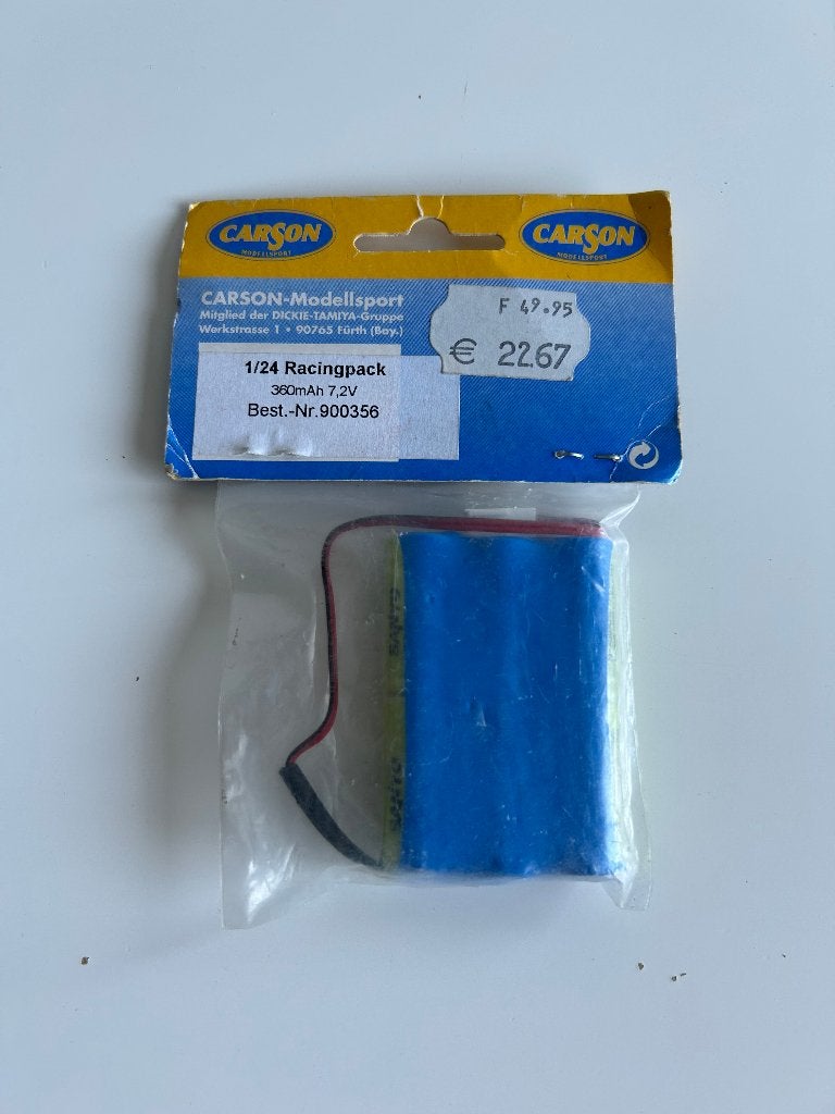 Carson 1/24 racingpack 360mah 7,2v 900356 accu rc auto, Ophalen of Verzenden, Nieuw, Overige schalen, Auto offroad