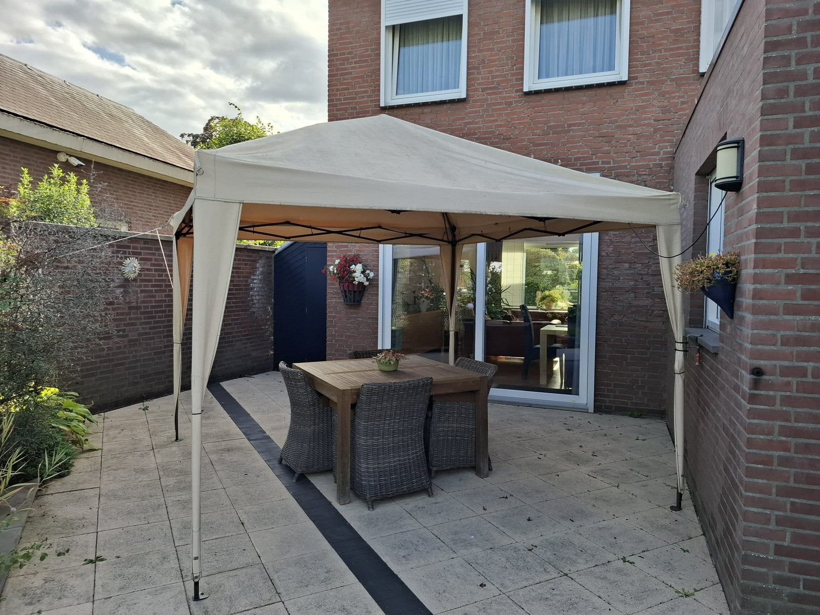 Partytent met zeildoek, Tuin en Terras, Ophalen, Gebruikt, Overige typen