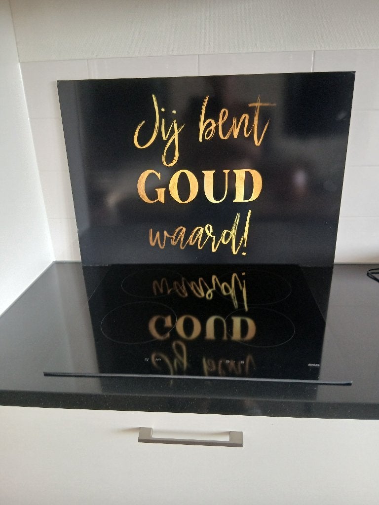 Spatscherm, Ophalen, Zo goed als nieuw, Kunststof, Zwart