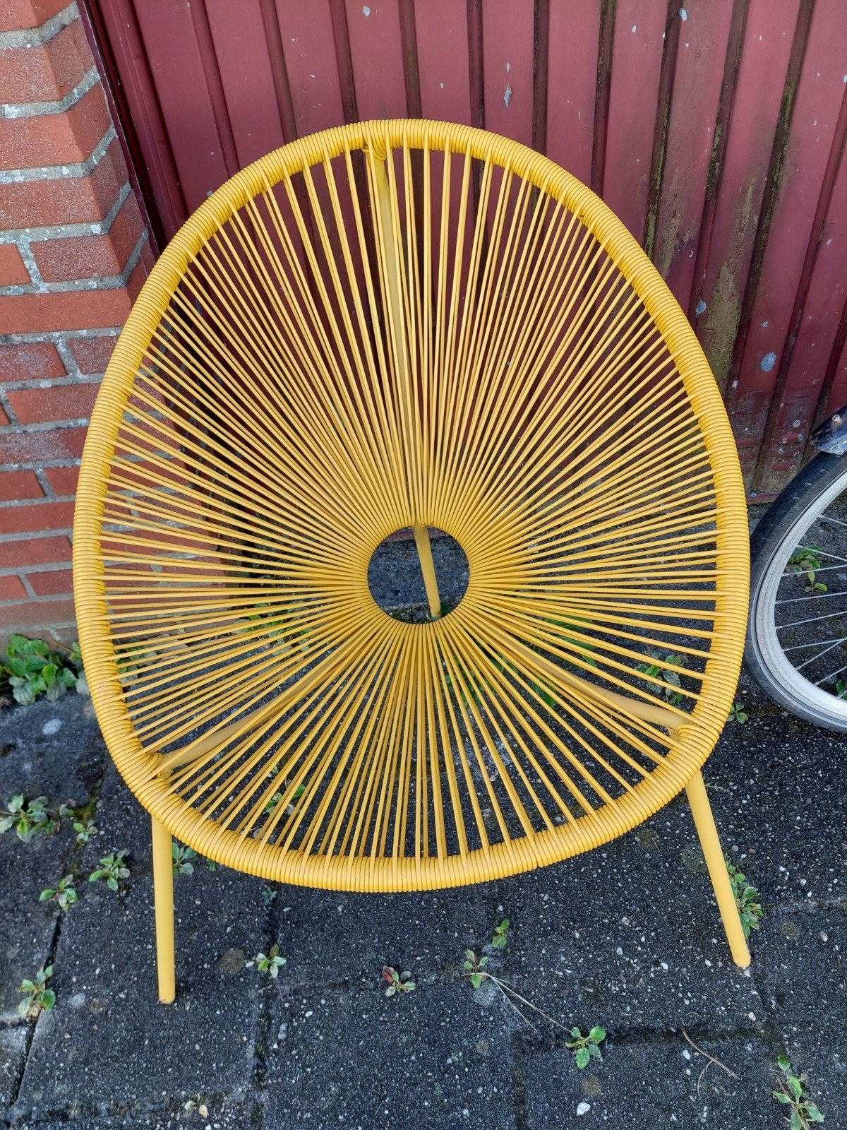 1 gele acapulco stoel tuinstoel, Tuin en Terras, Tuinstoelen, Ophalen