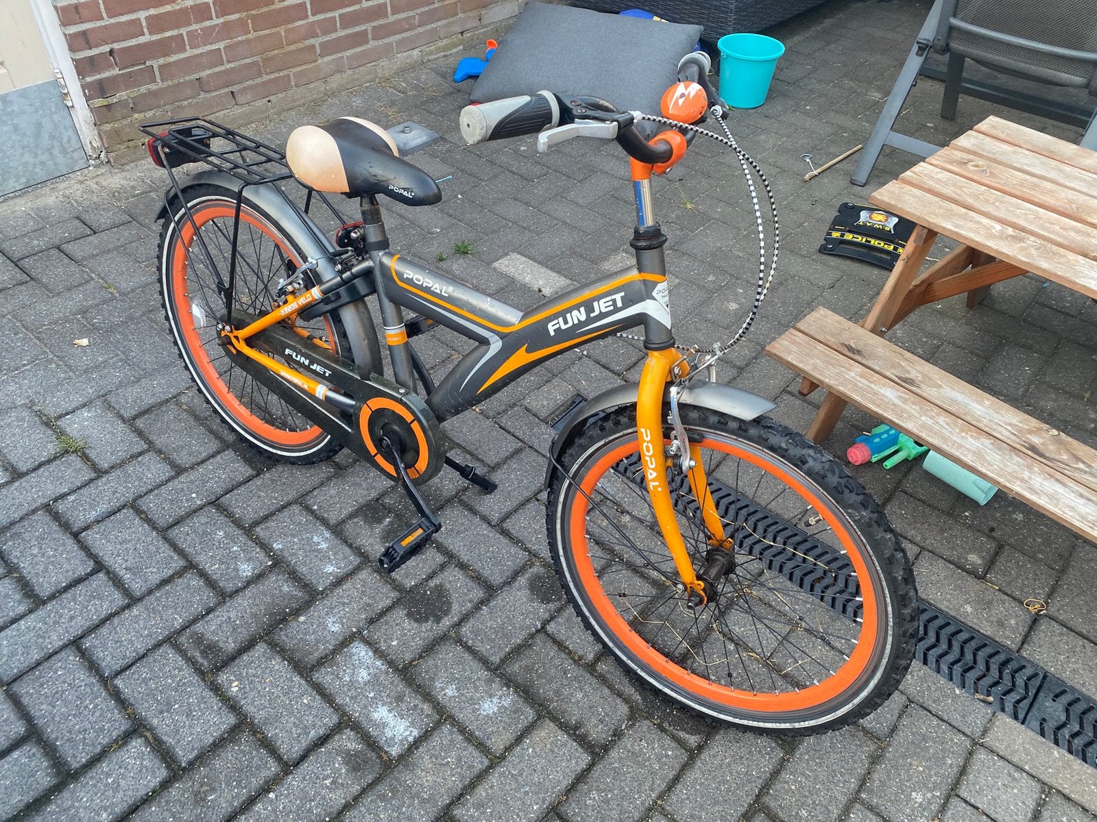 Kinderfiets jongens fiets 22” merk Popal Fun Jet i.z.g.s., Ophalen, Gebruikt, 22 inch