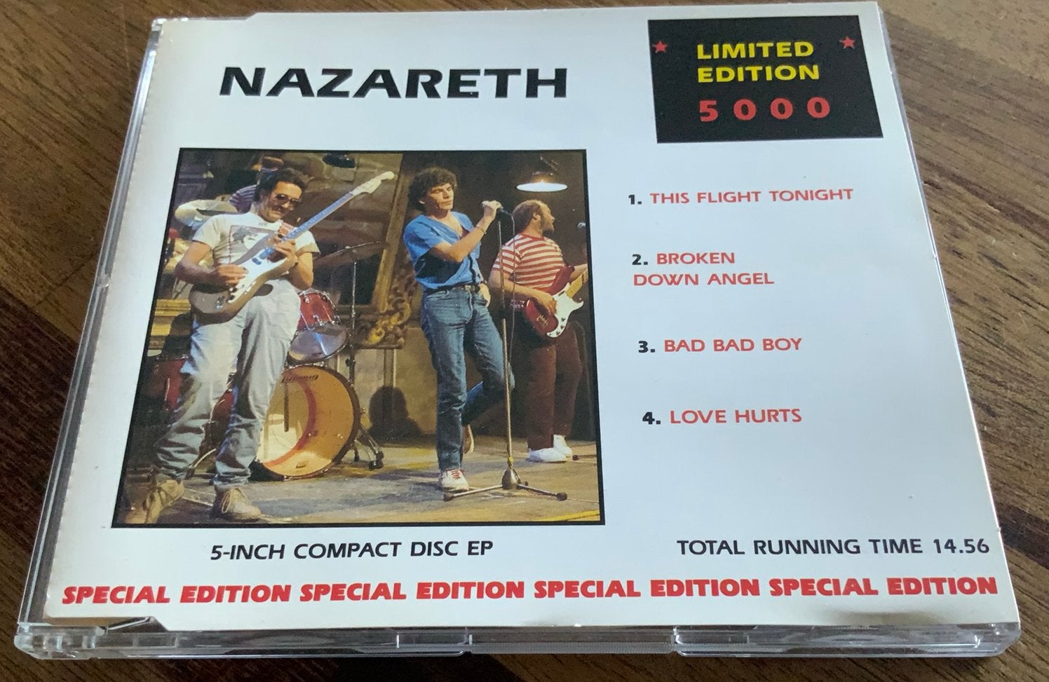 CD EP NAZARETH THIS FLIGHT TONIGHT 1989 CASTLE COMM. UK, Gebruikt, Inclusief boekje, Poprock, EP
