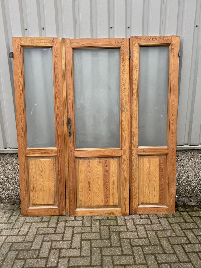 Prachtig antiek pitchpine drieluik uit 1919, La belle porte, Jurgen.hoogenboezem@gmail.com, Binnendeur, Zo goed als nieuw