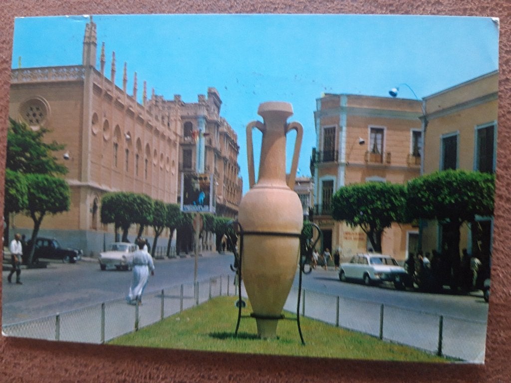 Melila (Spanje) met auto's jaren 60, Ophalen of Verzenden, 1960 tot 1980, Gelopen, Spanje