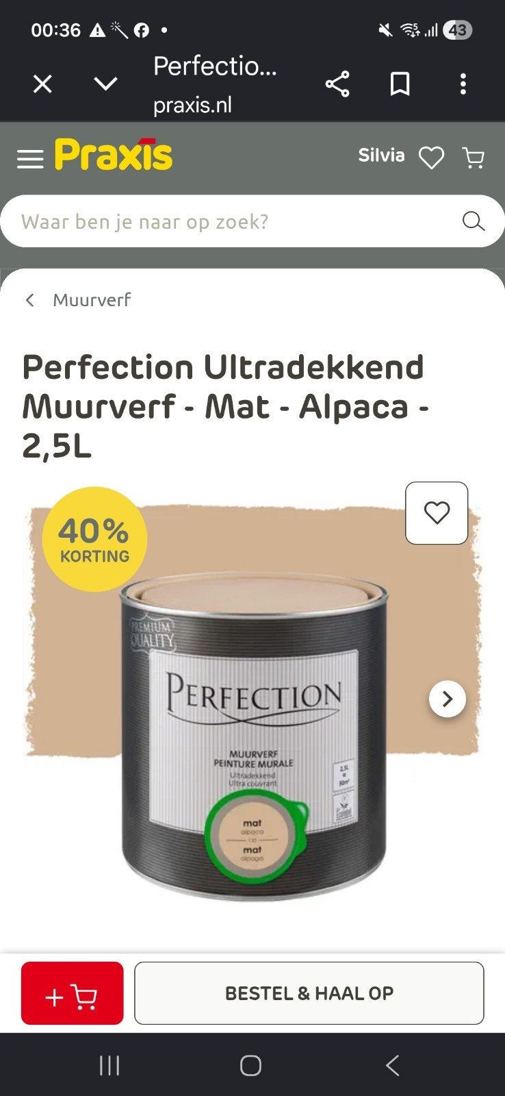 Perfection Ultradekkend houtverf mat, Ophalen of Verzenden, Nieuw