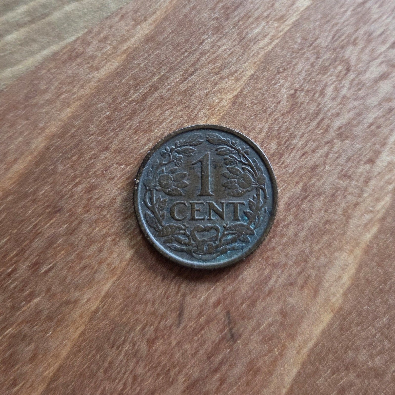 Koperen 1 Cent Munt Nederland 1940 Wilhelmina, Postzegels en Munten, Ophalen of Verzenden, Koningin Wilhelmina, Losse munt