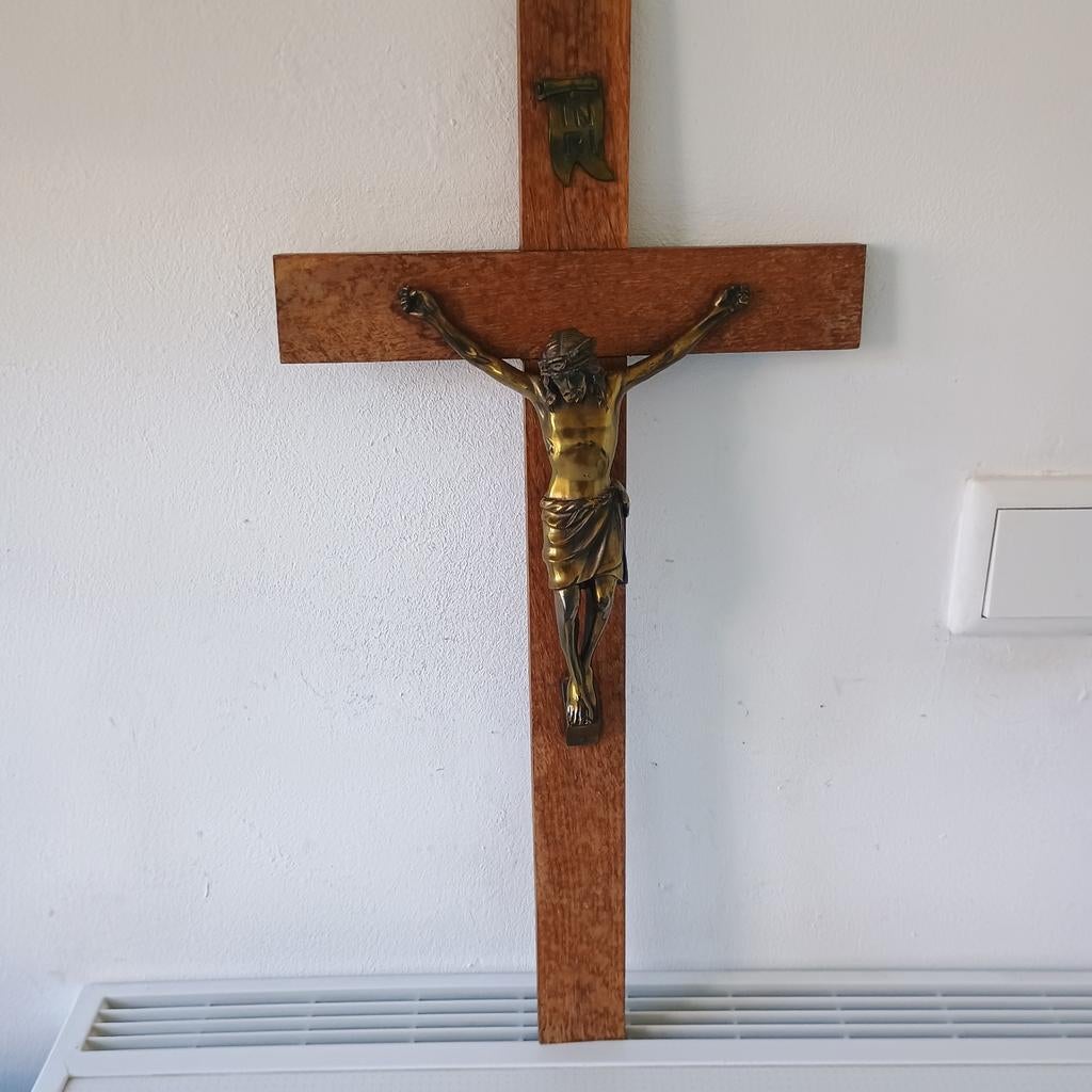 Antiek Kruis van Jezus, Ophalen of Verzenden