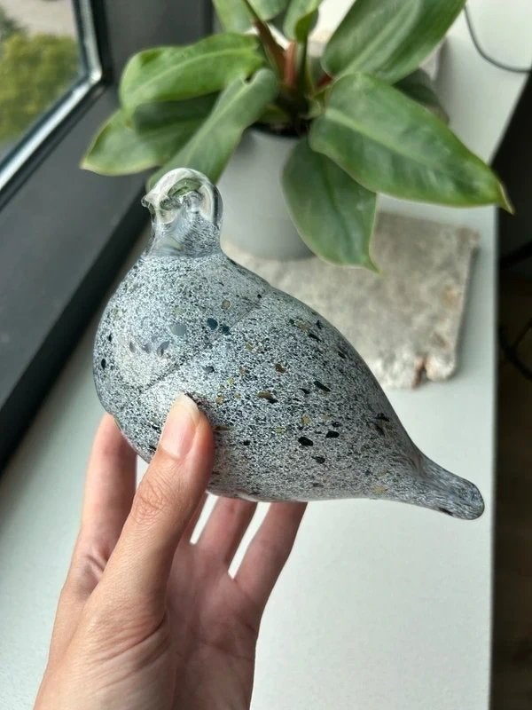 Beautiful Finnish glass bird, Antiek en Kunst, Kunst | Designobjecten, Glas, Meerkleurig, Object, Handgemaakt
