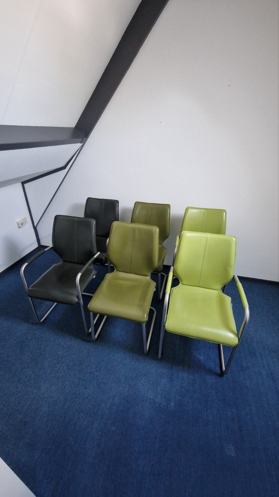 6x Bree's New World Eetkamerstoelen, Ophalen, Gebruikt, Leer, Vijf, Zes of meer stoelen