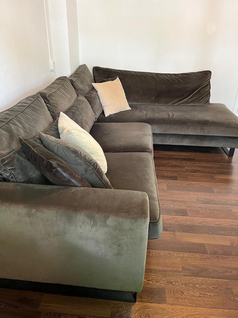 Bankstel van 3 bij 2 meter, Ophalen, Gebruikt, 75 tot 100 cm, Vierpersoons of meer