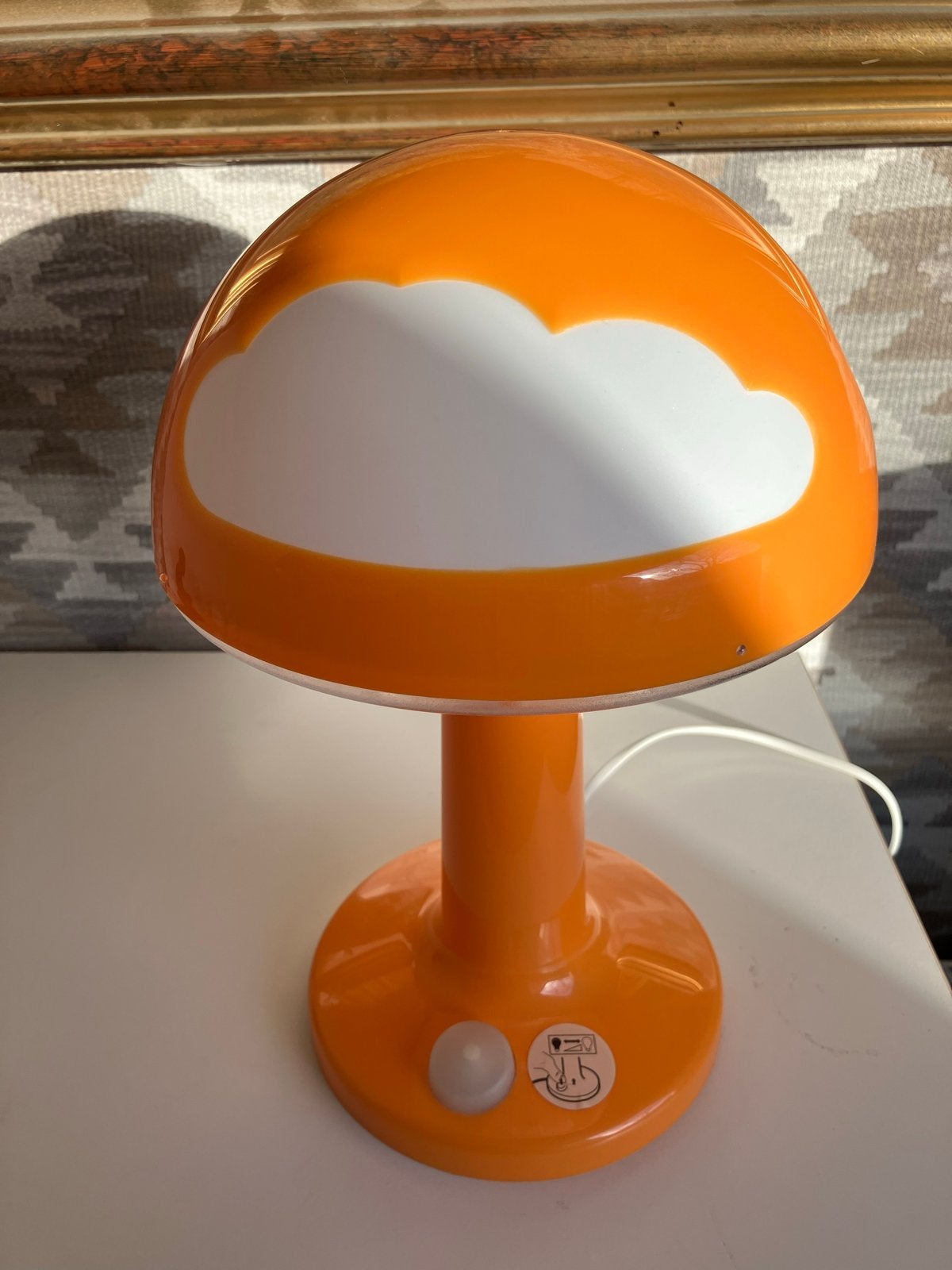 Vintage IKEA Skojig tafellamp nachtlamp Oranje kinderlampje, Gebruikt, Vintage, Oranje, Kinderlamp