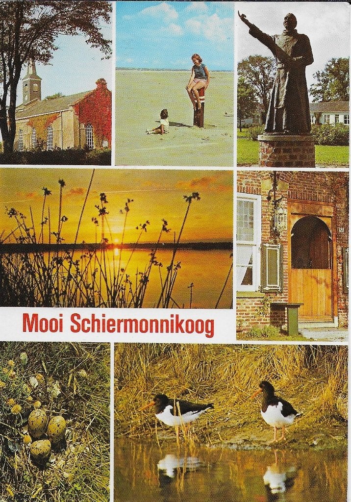 C3 gelopen ansichtkaart mooi schiermonnikoog, Ophalen of Verzenden, 1980 tot heden, Gelopen
