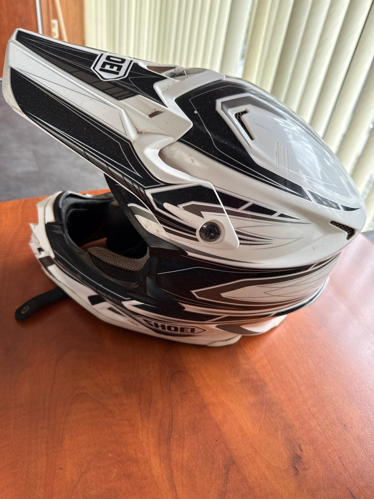 Shoei Crosshelm Maat M - Wit/Zwart, M, Offroadhelm, Ophalen of Verzenden, Shoei