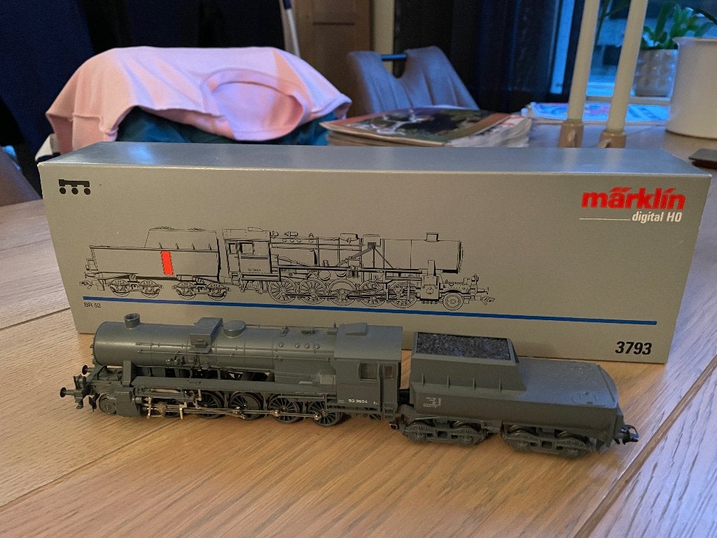 Marklin 3793, BR52, Wisselstroom, Gebruikt, Locomotief, Ophalen of Verzenden