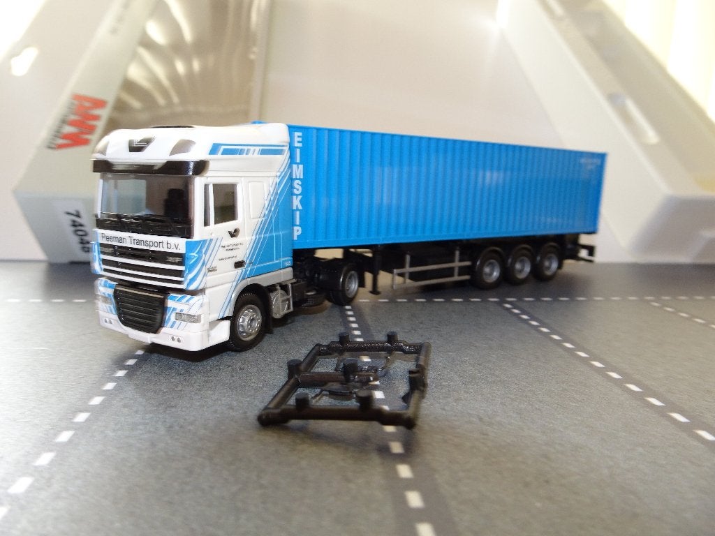 136 awm 74048 herpa daf peeman van dongen eimskip 1:87 40ft, Hobby en Vrije tijd, Ophalen of Verzenden, Nieuw, Bus of Vrachtwagen
