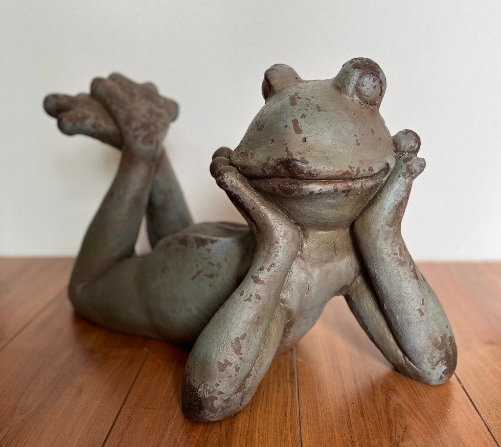 Kikker van polystone., Overige onderwerpen, Beeld, Europa, Beschilderd