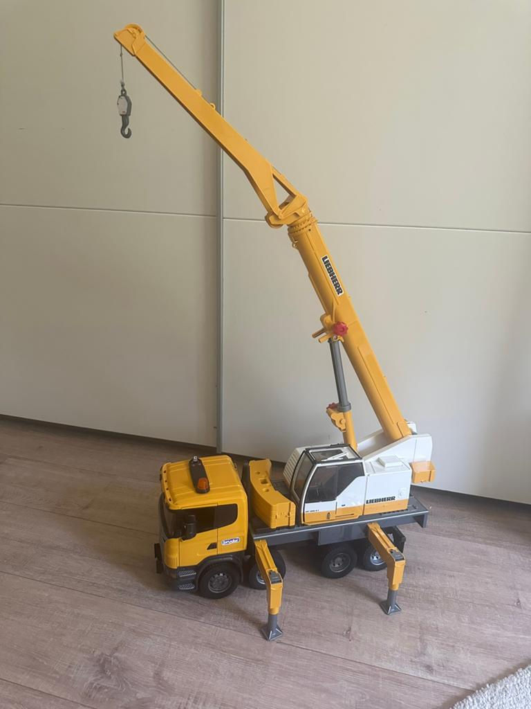 Bruder 3571 kraan van Scania, Kinderen en Baby's, Speelgoed | Speelgoedvoertuigen, Ophalen of Verzenden, Gebruikt