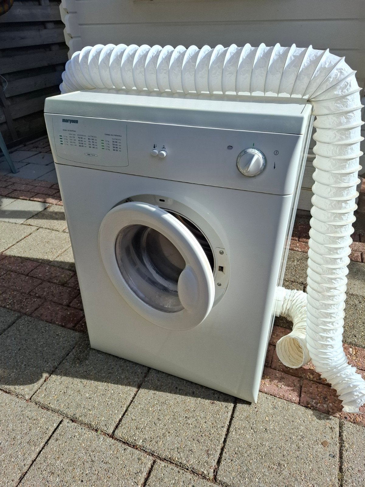 MARYNEN CMD710R Luchtafvoerdroger met lange afvoerslang, Witgoed en Apparatuur, Ophalen, Gebruikt, Luchtafvoer, 4 tot 6 kg