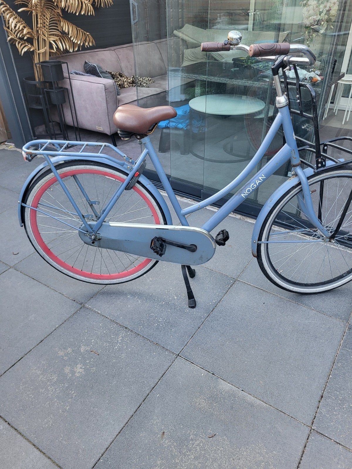 Nogan damesfiets met voordrager en terugtraprem, Fietsen en Brommers, Fietsen | Dames | Damesfietsen, Overige merken, Terugtraprem