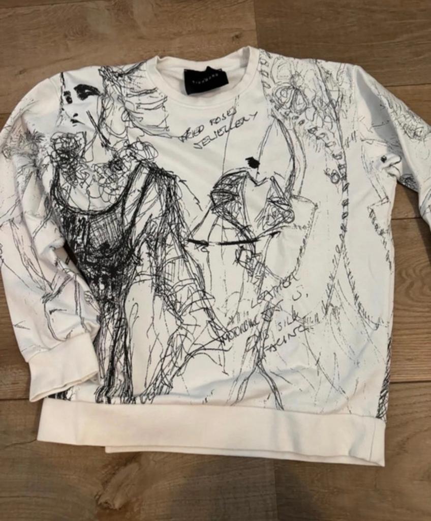 Richmond Sweatshirt met unieke print maat m, Maat 38/40 (M), Wit, Ophalen of Verzenden, Zo goed als nieuw