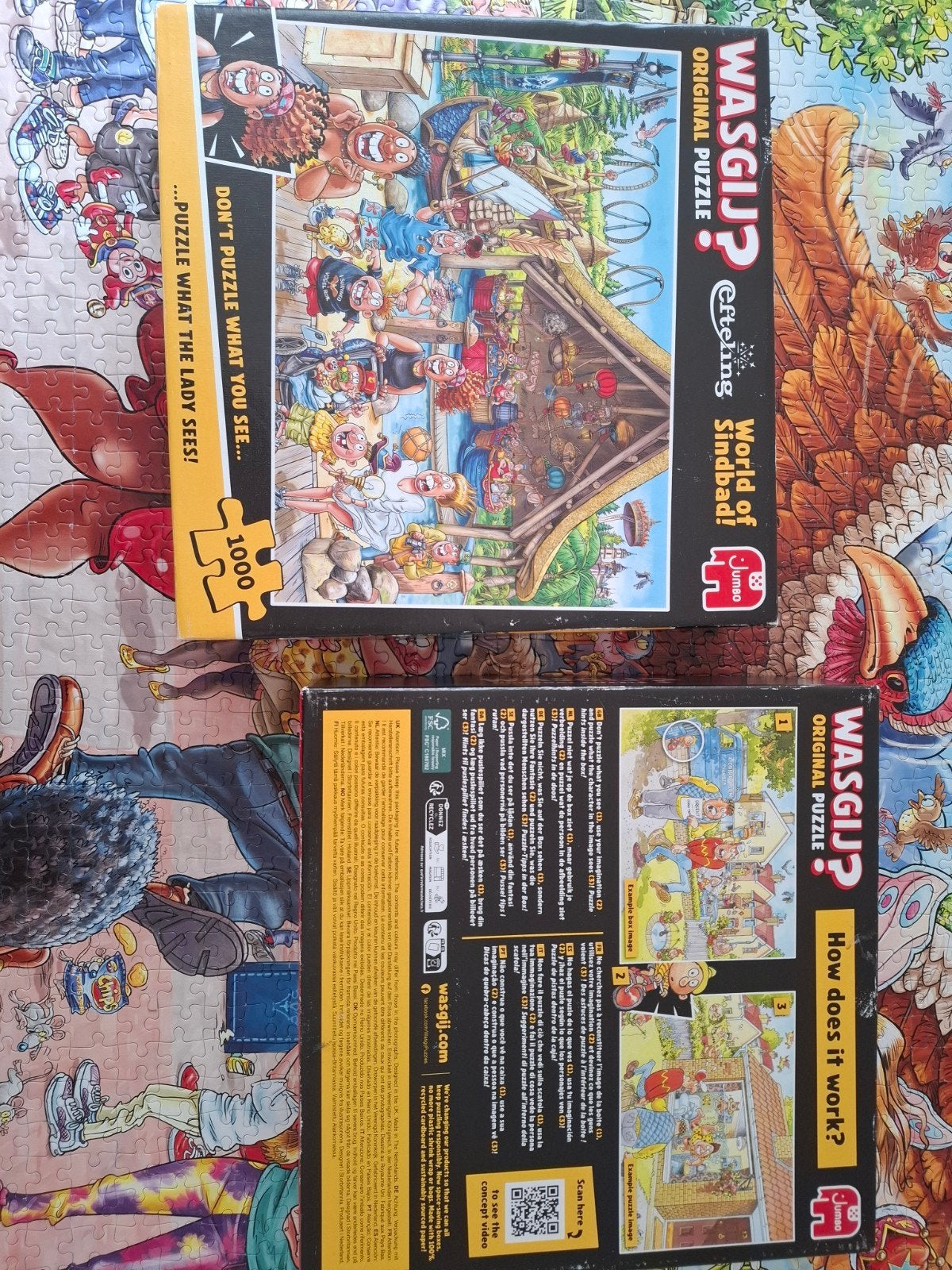 Wasgij original puzzel Efteling (ruilen mag), Ophalen, 500 t/m 1500 stukjes, Zo goed als nieuw, Legpuzzel