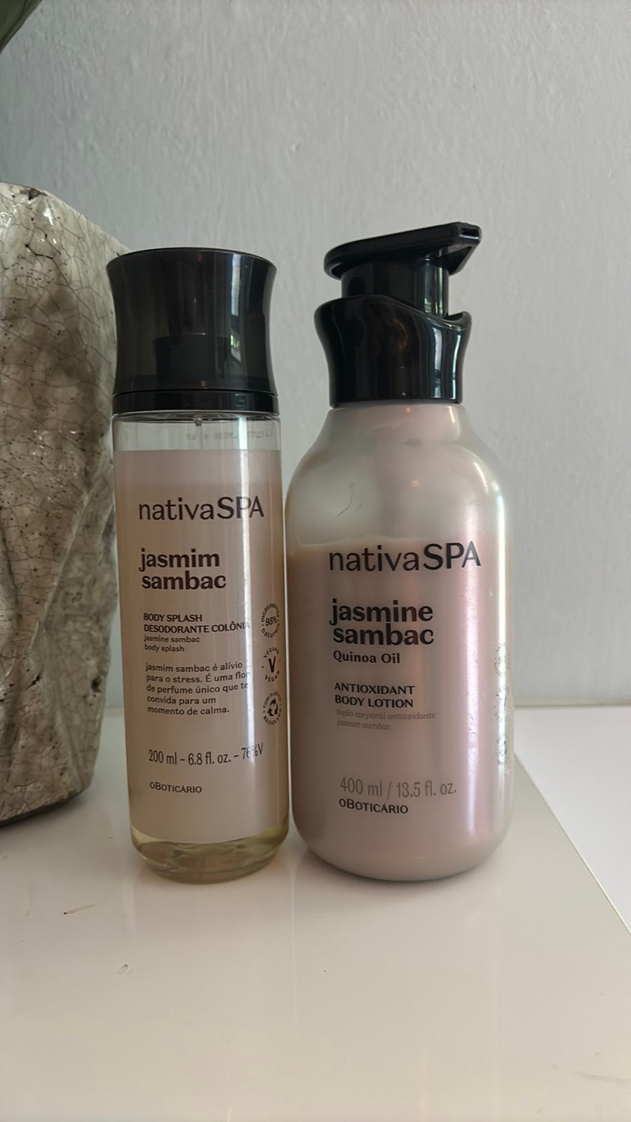 O boticario Nativa Spa Jasmin Sambac body splash, Ophalen of Verzenden, Zo goed als nieuw, Overige typen