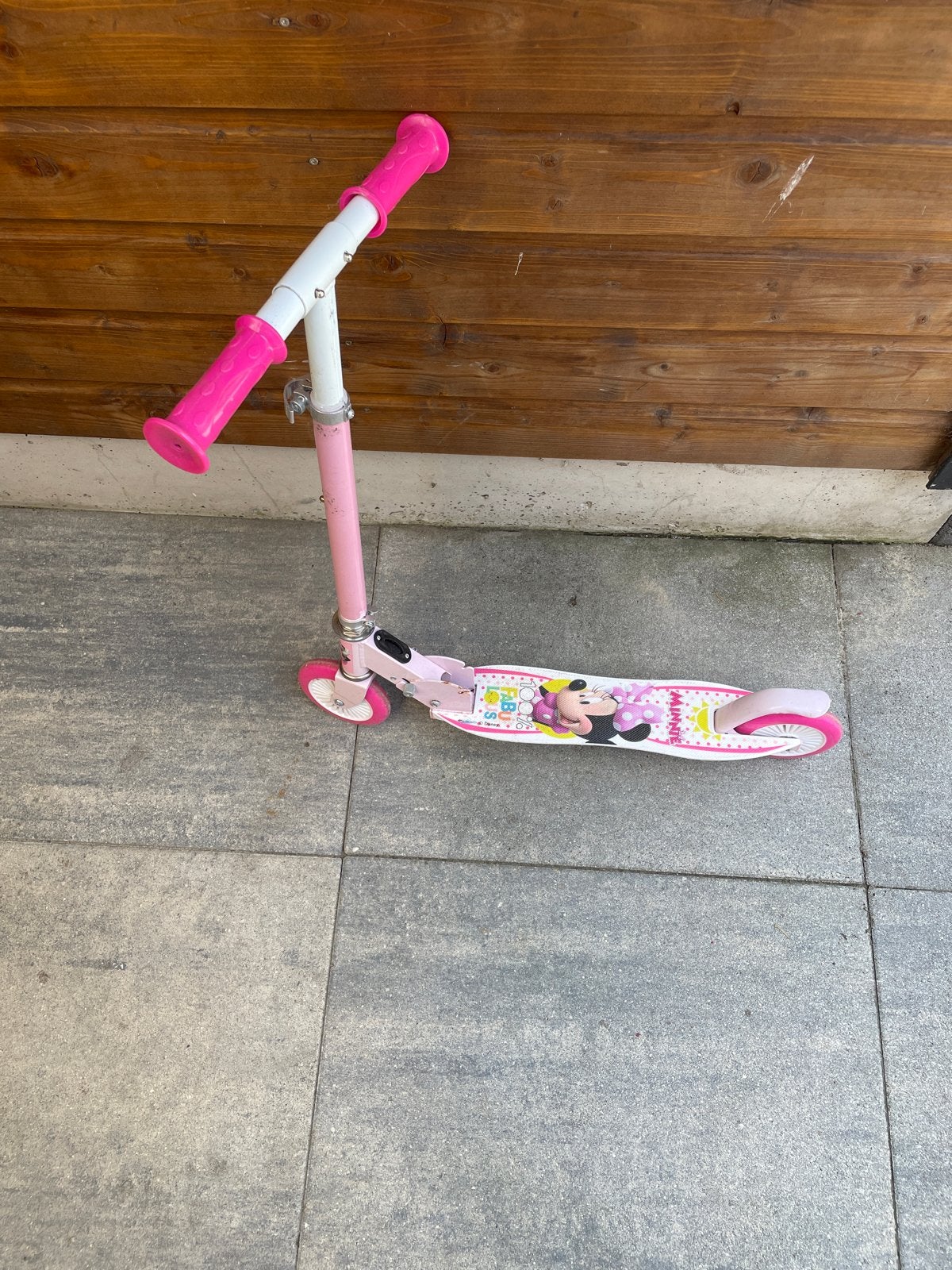 Roze Kinderstep met Minnie Mouse, Fietsen en Brommers, Steps, Ophalen, Gebruikt, Gewone step