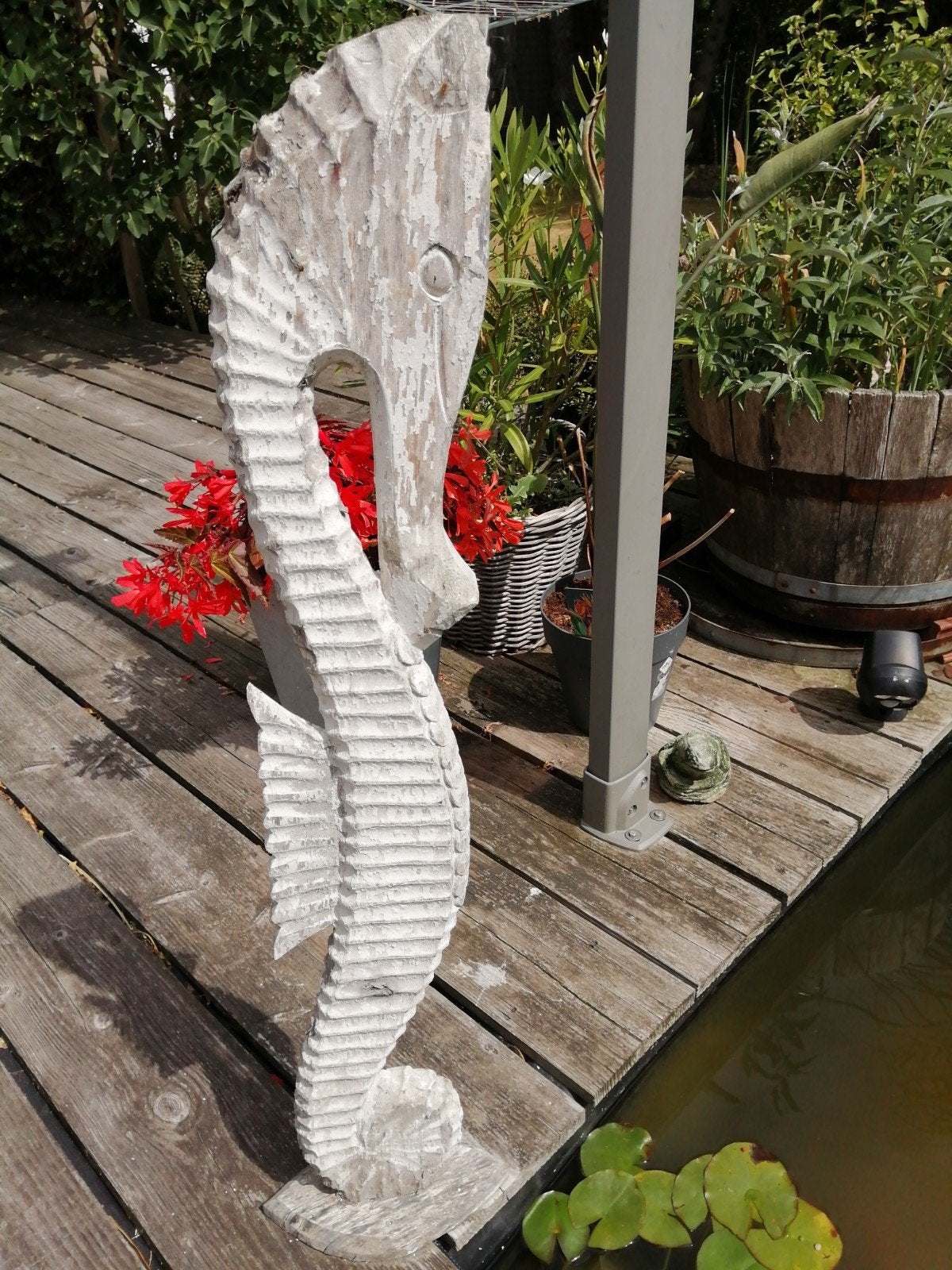 Decoratief Zeepaard van Hout 1 meter hoog, Ophalen, Gebruikt